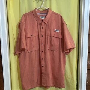 Magellan Outdoors Men's Terracotta Button-Down Shirt